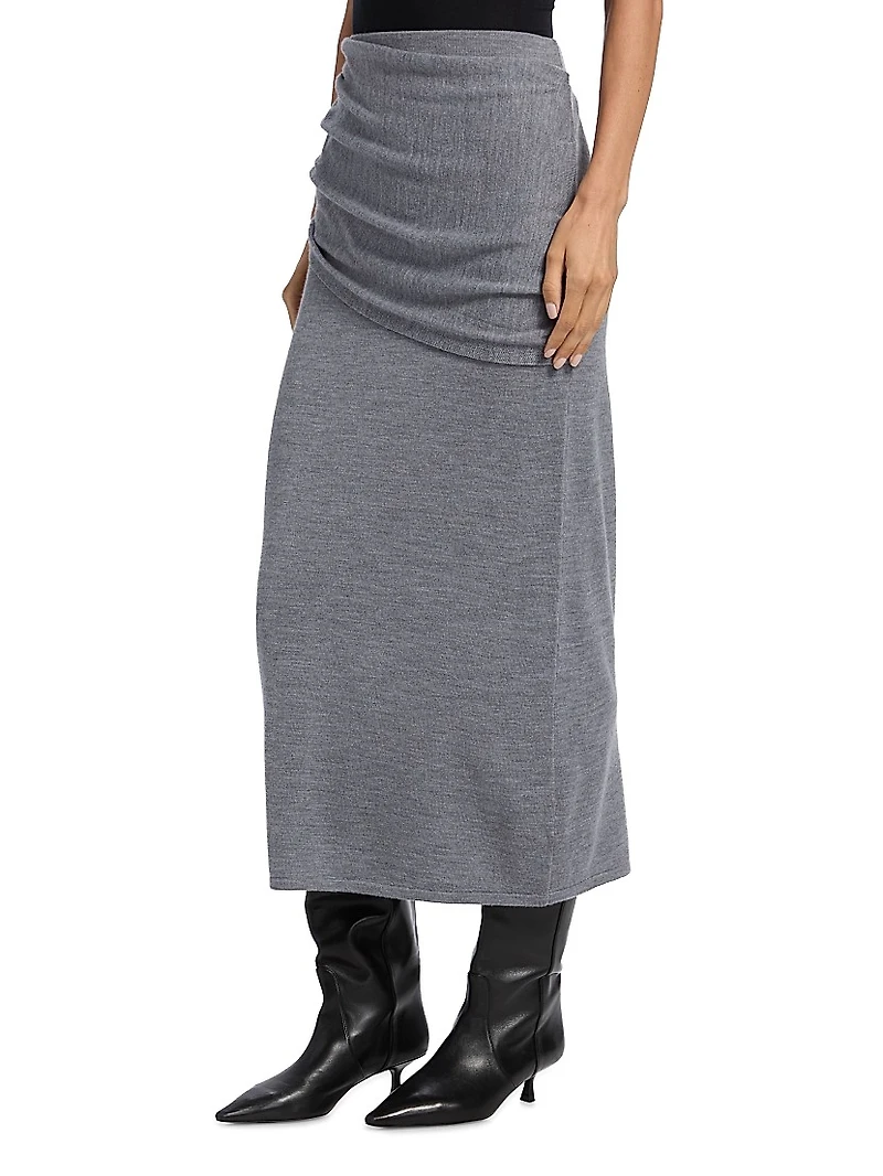Wilma Merino Wool Midi-Skirt