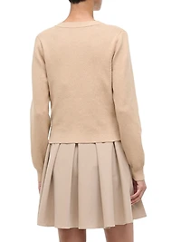 Milo V-Neck Long-Sleeve Combo Minidress