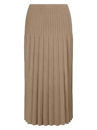 Lena Pleated Midi-Skirt