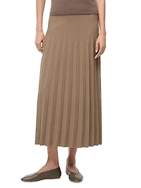 Lena Pleated Midi-Skirt