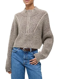 Hampton Half-Zip Crop Sweater