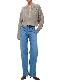 Hampton Half-Zip Crop Sweater