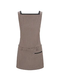 Skyla Houndstooth Square Neck Minidress