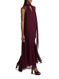 Camilla Crinkle Chiffon Maxi Dress