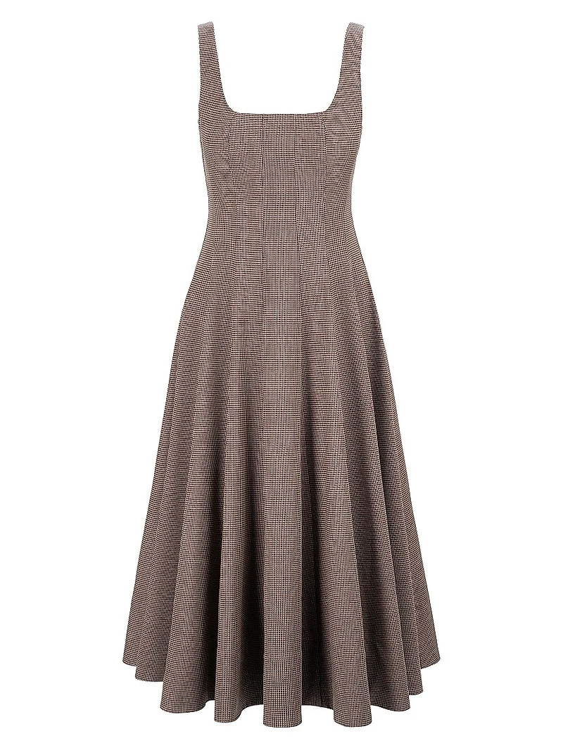 Wells Houndstooth Midi-Dress