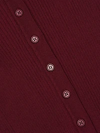 Shoko Rib-Knit Button-Front Maxi Dress