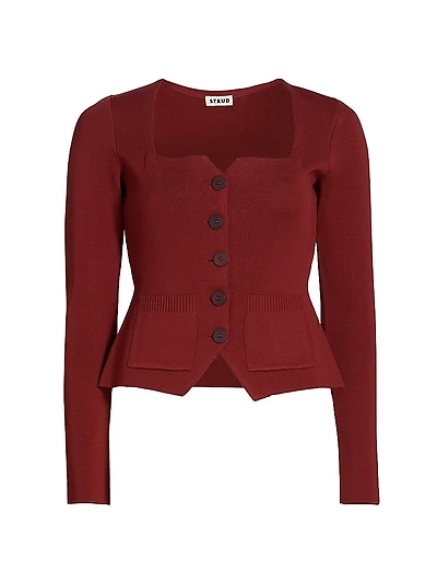 Rachela Knit Button-Front Top