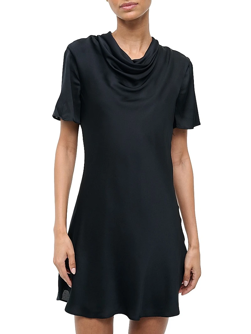 Iris Stretch Silk Minidress