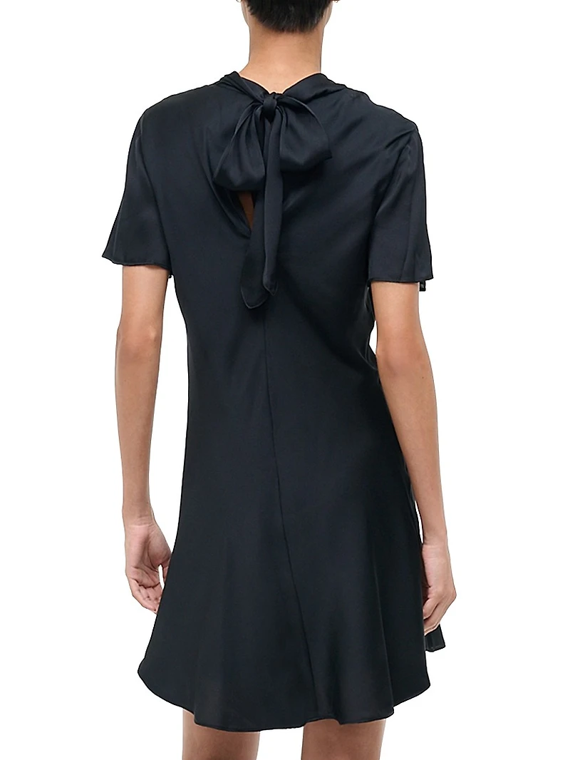 Iris Stretch Silk Minidress