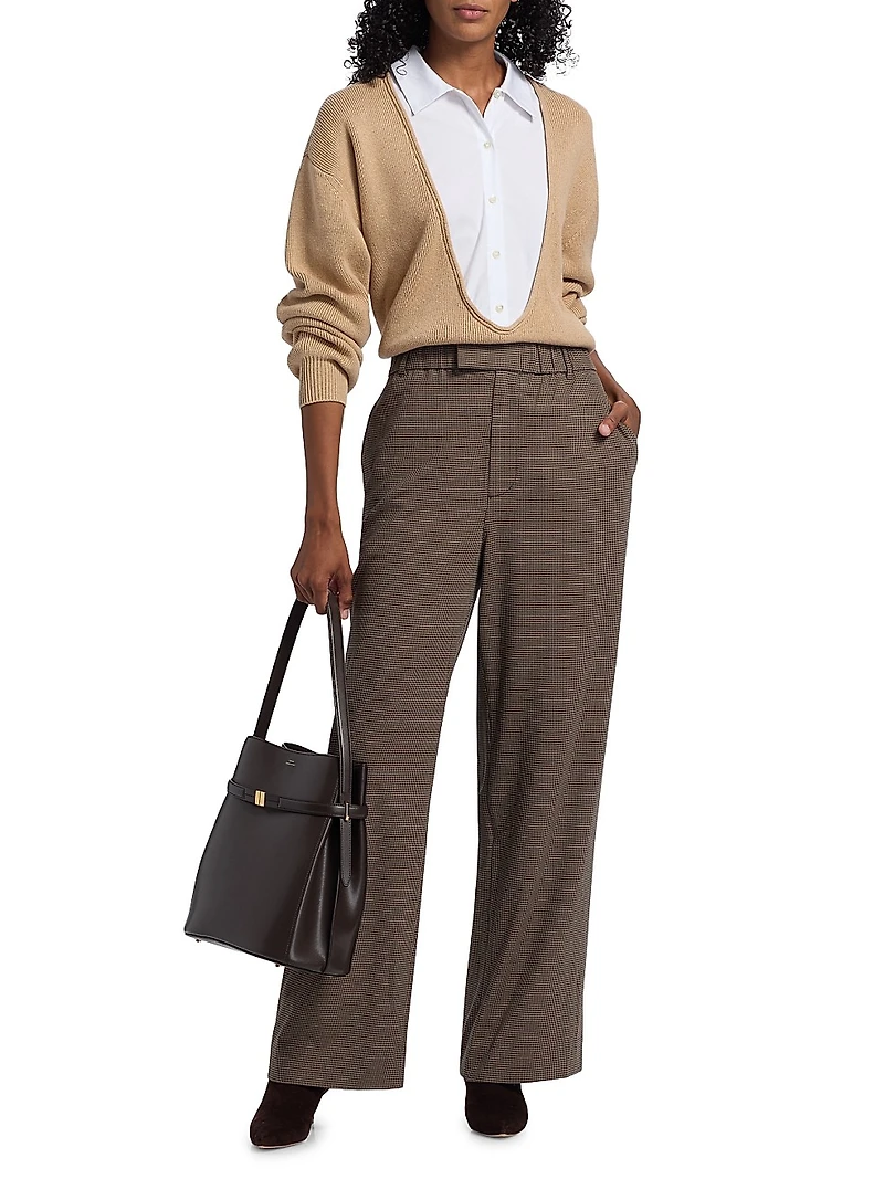 Jerome Mini Houndstooth Relaxed-Fit Pants