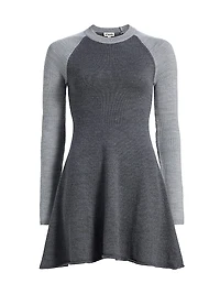 Anita Long-Sleeve Fit & Flare Minidress