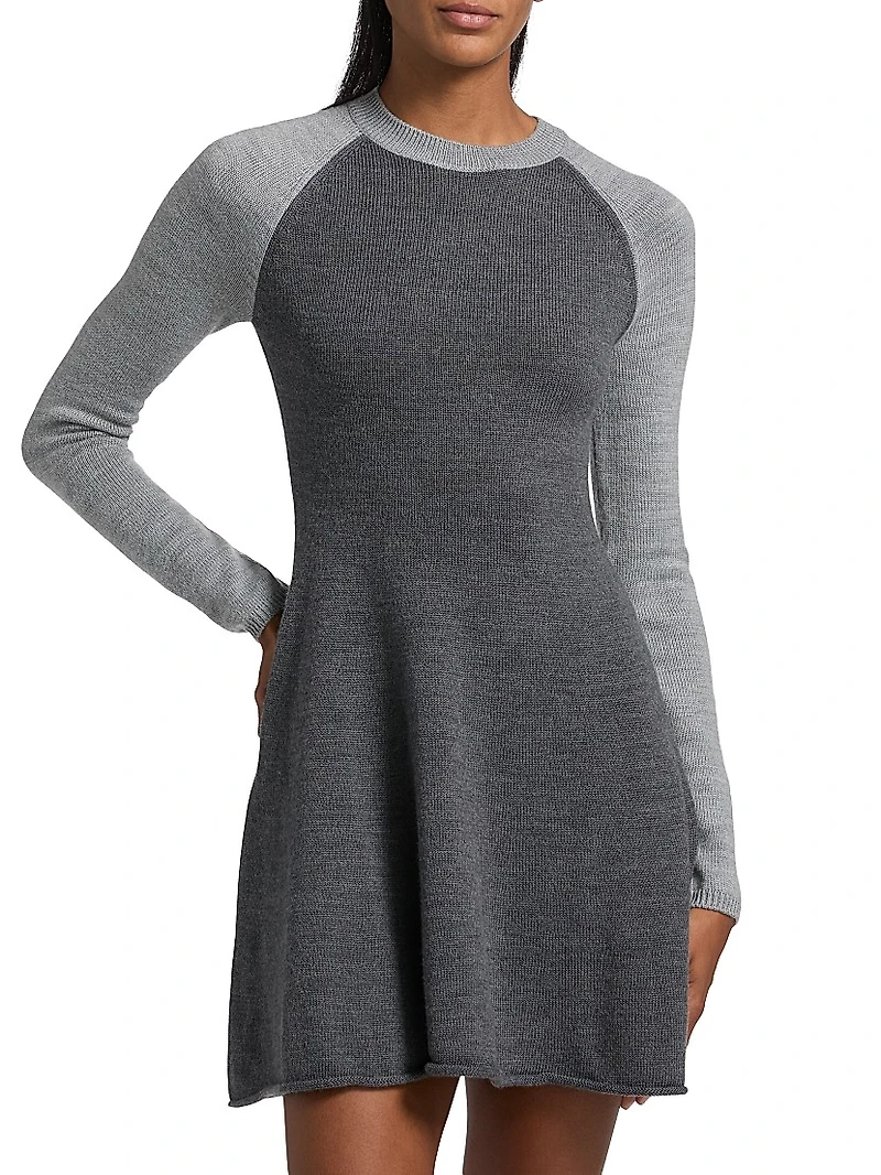 Anita Long-Sleeve Fit & Flare Minidress