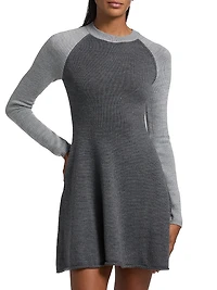 Anita Long-Sleeve Fit & Flare Minidress