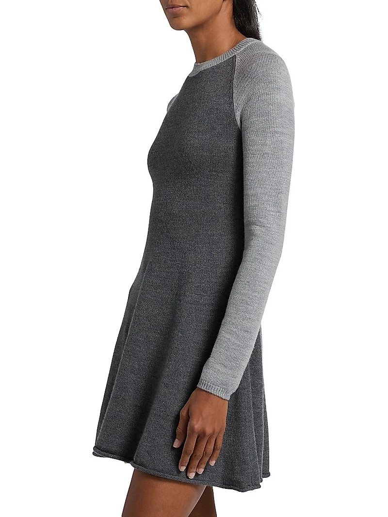 Anita Long-Sleeve Fit & Flare Minidress