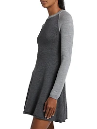 Anita Long-Sleeve Fit & Flare Minidress