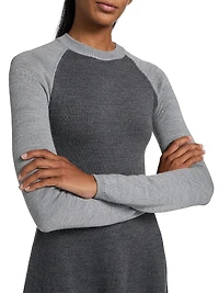 Anita Long-Sleeve Fit & Flare Minidress