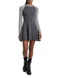 Anita Long-Sleeve Fit & Flare Minidress