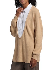 Coast Relaxed-Fit Bib Collar Sweater