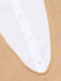 Coast Relaxed-Fit Bib Collar Sweater