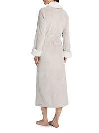 Frosted Faux Fur Velour Belted Robe