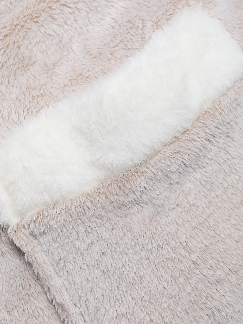 Frosted Faux Fur Velour Belted Robe