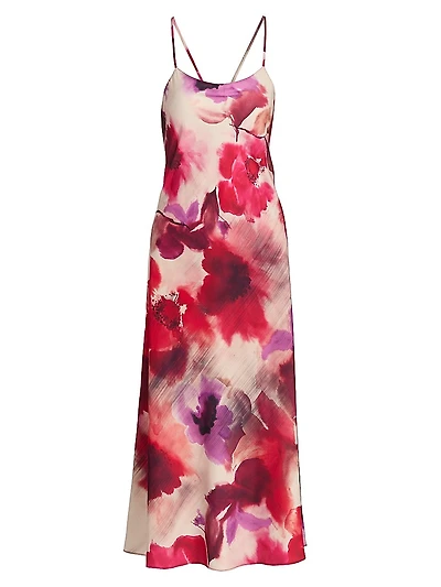 Mizuki Floral Charmeuse Slip Dress