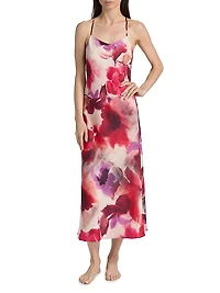 Mizuki Floral Charmeuse Slip Dress