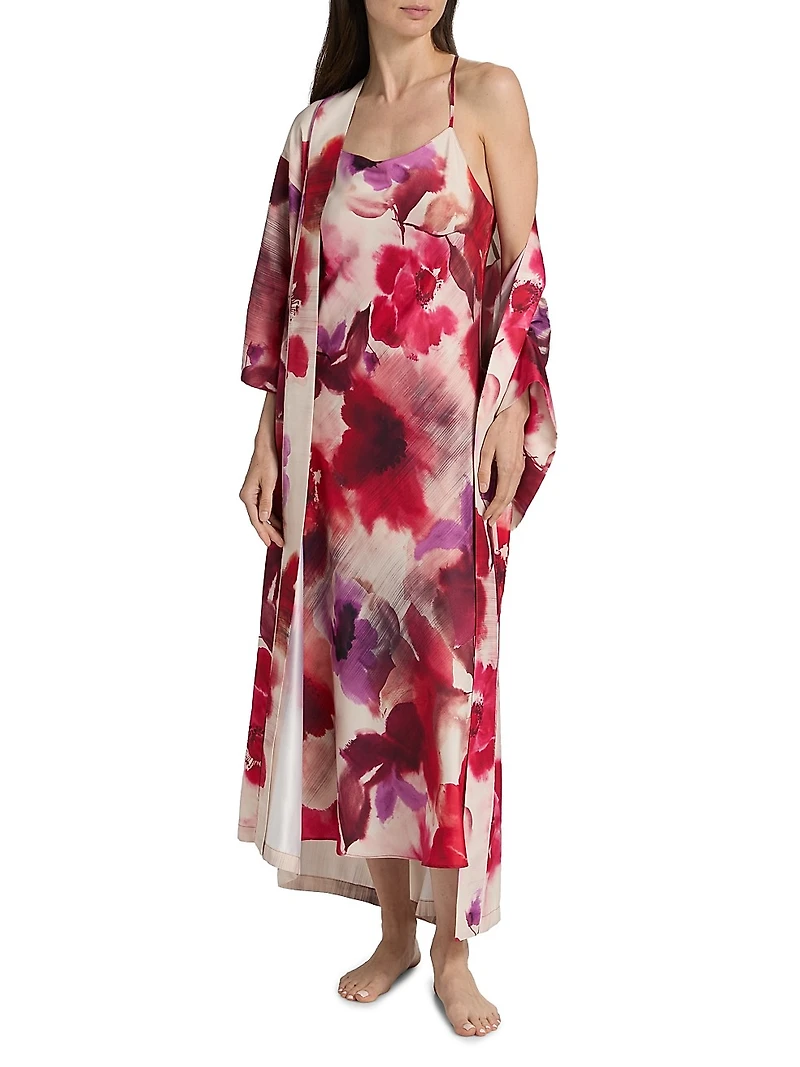 Mizuki Floral Charmeuse Slip Dress