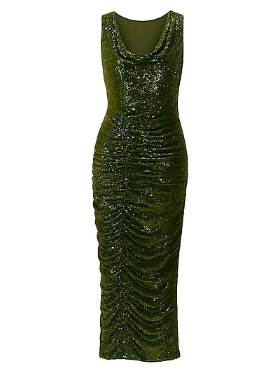 Bossa Sequined Sheath Midi-Dress