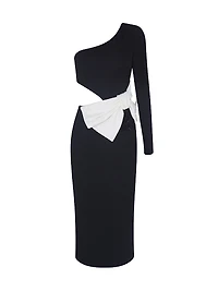 Grace Knit One-Shoulder Midi-Dress