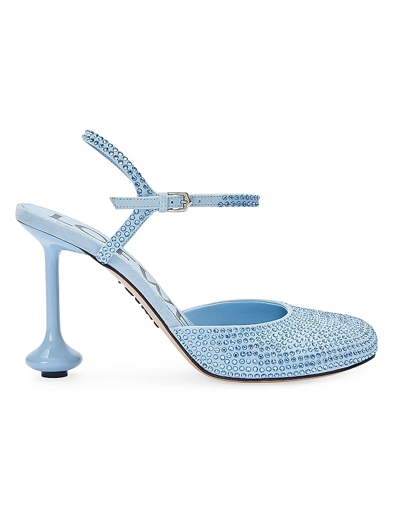 Toy Leather 90MM Ankle Strap Pumps