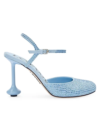 Toy Leather 90MM Ankle Strap Pumps