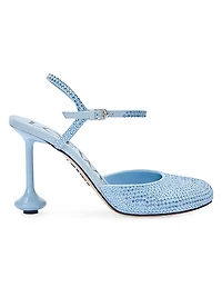 Toy Leather 90MM Ankle Strap Pumps