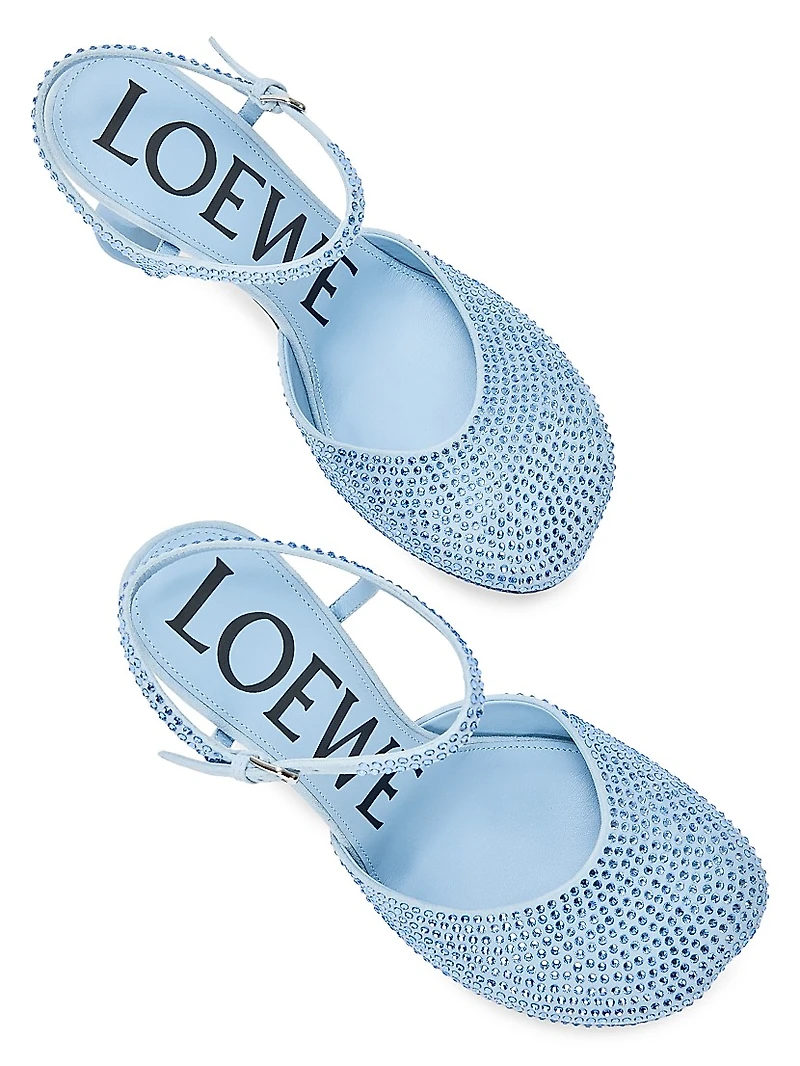 Toy Leather 90MM Ankle Strap Pumps