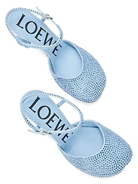 Toy Leather 90MM Ankle Strap Pumps