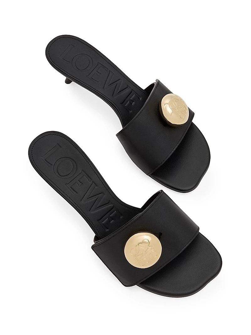 Pebble 45MM Leather Slides