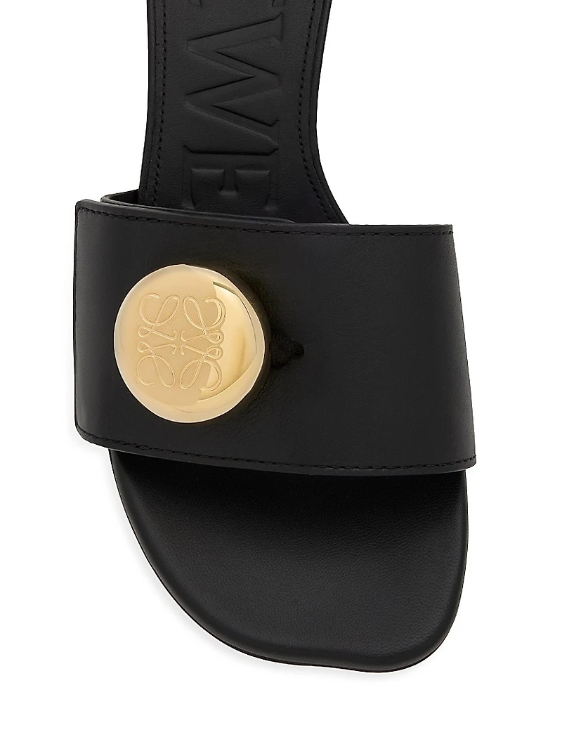 Pebble 45MM Leather Slides