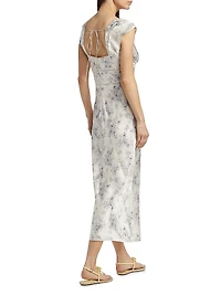 Roshani Floral Silk Maxi Dress