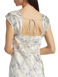 Roshani Floral Silk Maxi Dress