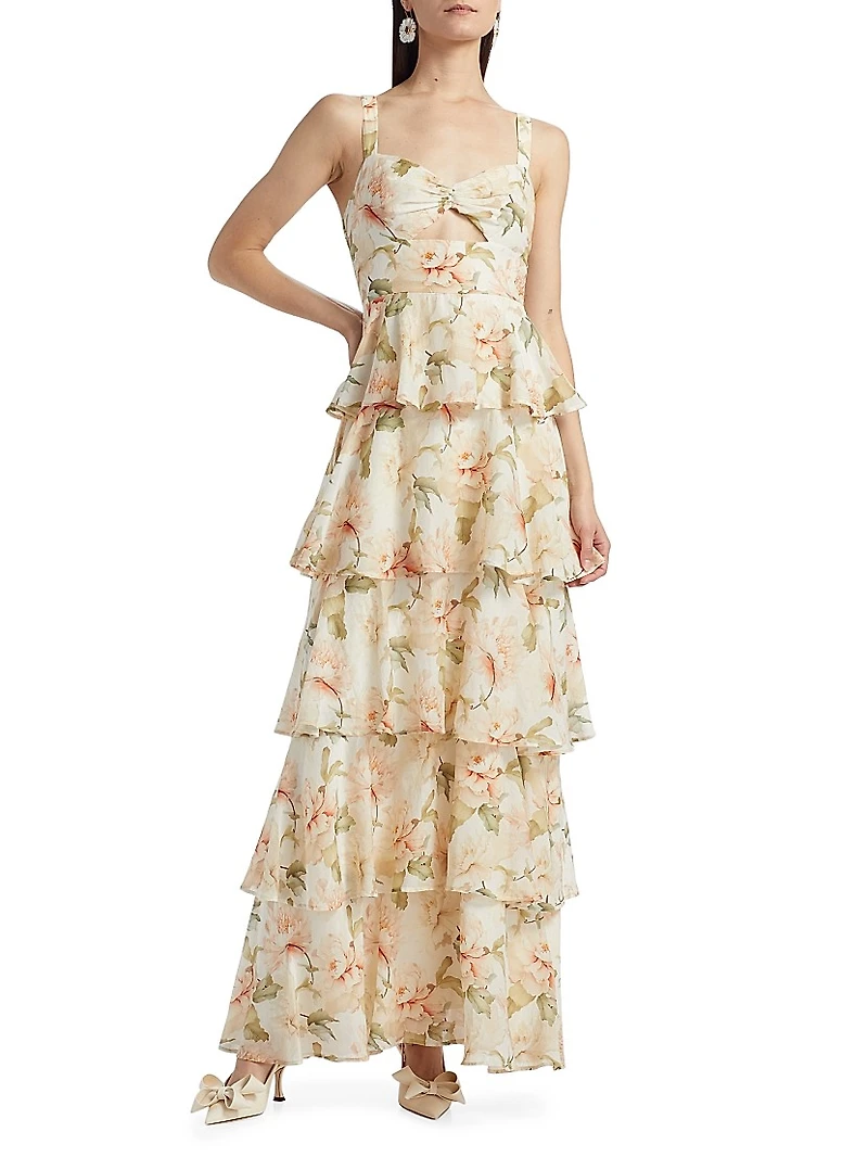 Phillipa Tiered-Ruffle Maxi Dress