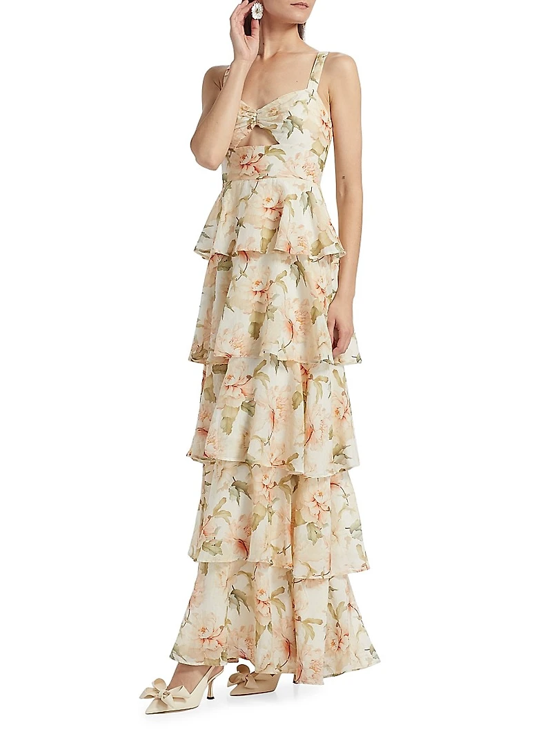Phillipa Tiered-Ruffle Maxi Dress