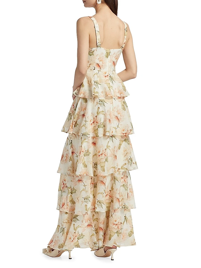 Phillipa Tiered-Ruffle Maxi Dress
