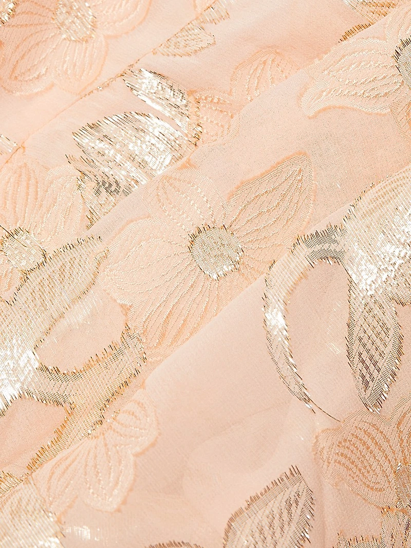 Esmeralda Metallic Chiffon Dress