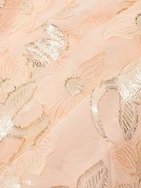 Esmeralda Metallic Chiffon Dress