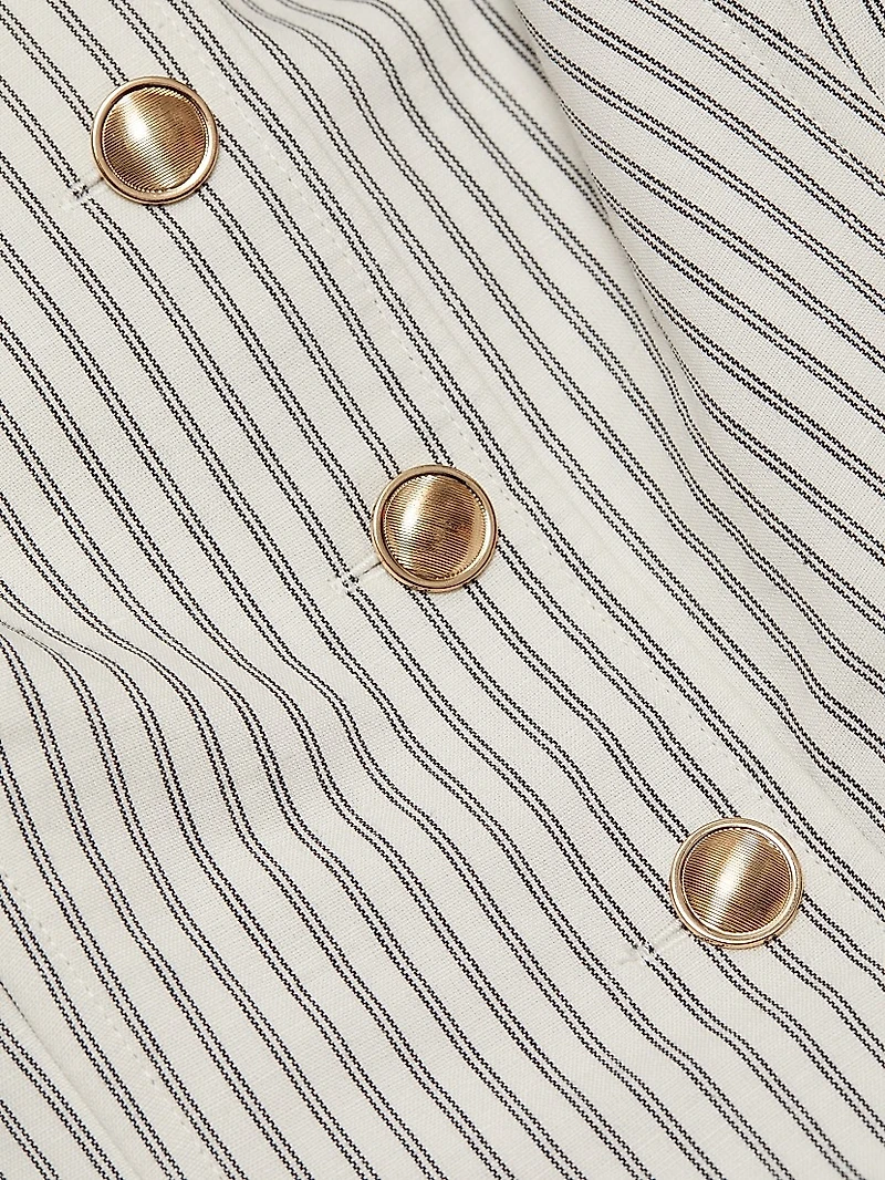 Nineveh Cotton-Linen Strapless Maxi Dress