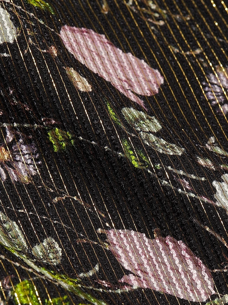 Jayna Metallic Chiffon Maxi Skirt