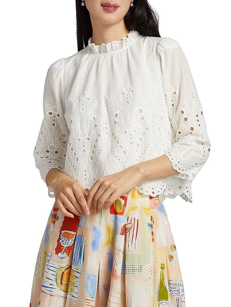 Fontaine Eyelet Cotton Top