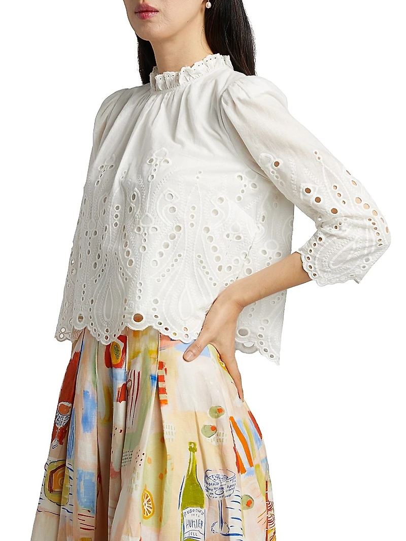 Fontaine Eyelet Cotton Top