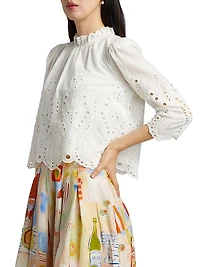 Fontaine Eyelet Cotton Top