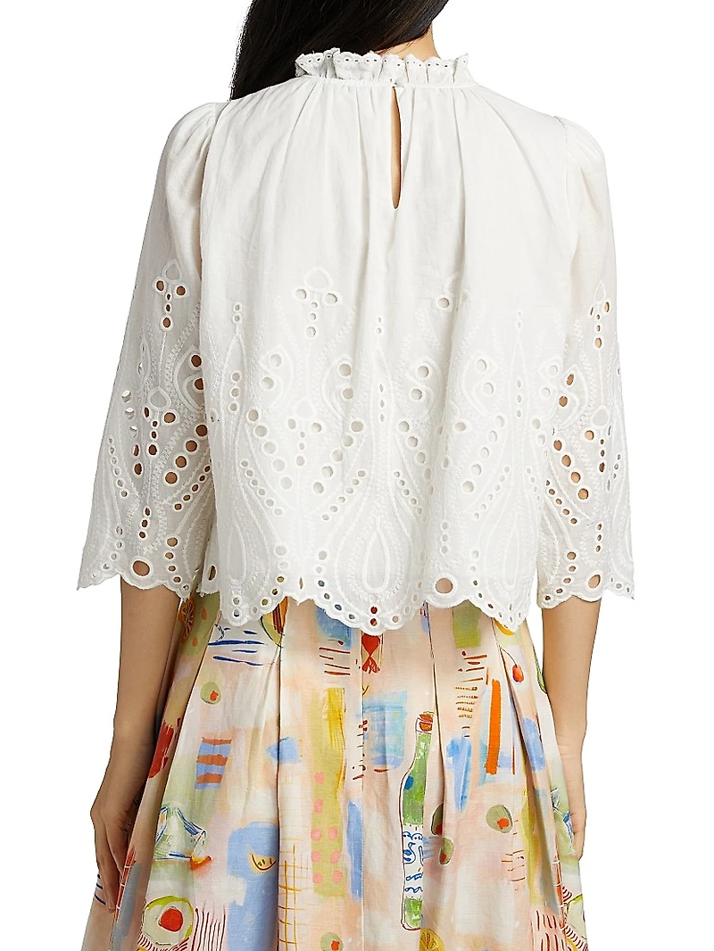 Fontaine Eyelet Cotton Top